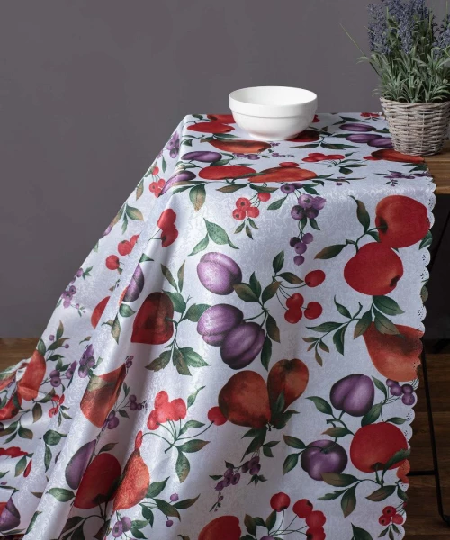 Αλέκιαστο τραπεζομάντηλο FY015 (140cm x 180cm) λευκό Silk Fashion