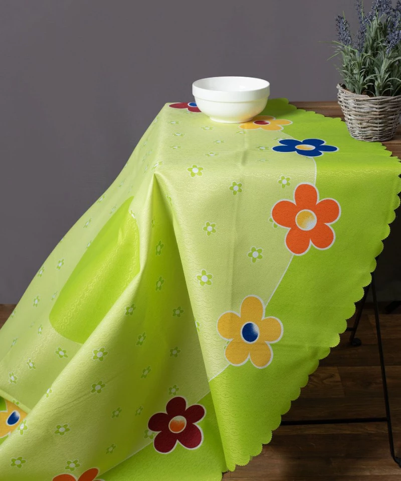 τραπεζομάντηλα 177 ( 150cm ροτόντα) πράσινο Silk Fashion