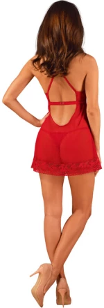 OBSESSIVE - LACELOVE BABYDOLL & THONG RED