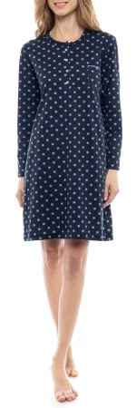 Γυναικείο Νυχτικό Pink Label - Μπλε Πουά - Plus size