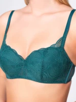 Σουτιέν Balconette Luna Pearl - Πράσινο - Μεγάλο στήθος - Cup D