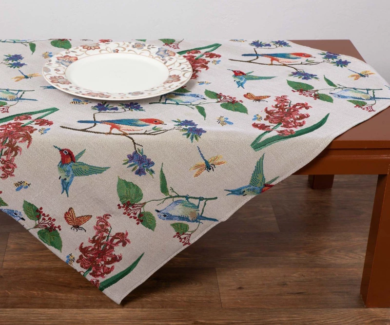 Τραπεζοκαρέ στόφα (140cm x 140cm) garden Silk Fashion