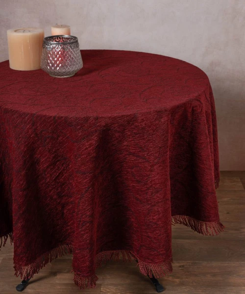 Σενίλ ροτόντα 055 (175cm) μπορντώ Silk Fashion