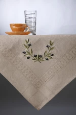 Τραπεζοκαρέ 3854 (135cm x 135cm) καφέ Silk Fashion