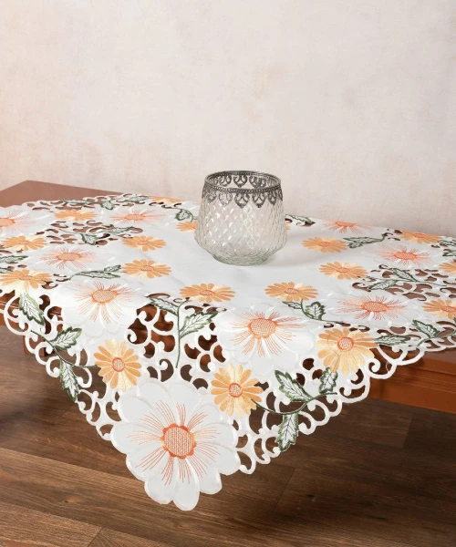 Σατέν κοφτό καρέ (85cm x 85cm) 291 πορτοκαλί Silk Fashion