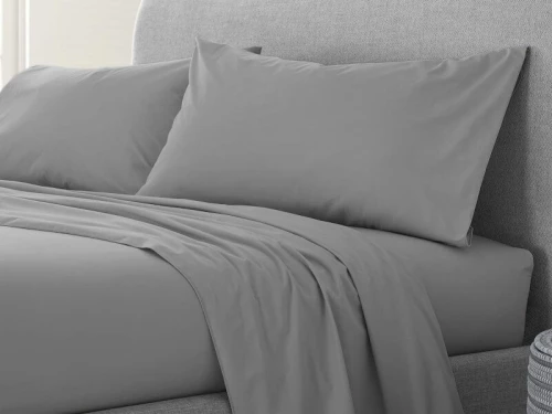 Σετ Σεντόνια Ανοικτό Γκρι 100% Βαμβακερά Reactive One Color Γαρύφαλλο - 160x260, Χωρίς Λάστιχο