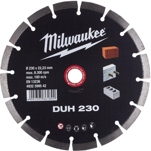 Milwaukee διαμαντόδισκος DUH 230mm 4932399542