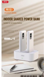 XO 2x Power Bank 10000mAh με Οθόνη και Βάση Φόρτισης (PR151)