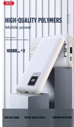 XO 2x Power Bank 10000mAh με Οθόνη και Βάση Φόρτισης (PR151)