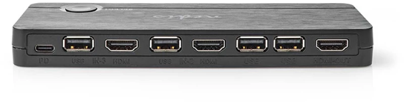 NEDIS VCON6430AT Μετατροπέας / Switch από 2x HDMI + 1x USB-C θηλ. + 2x USB- A θηλ σε 1x HDMI + 2x USB- A θηλ.