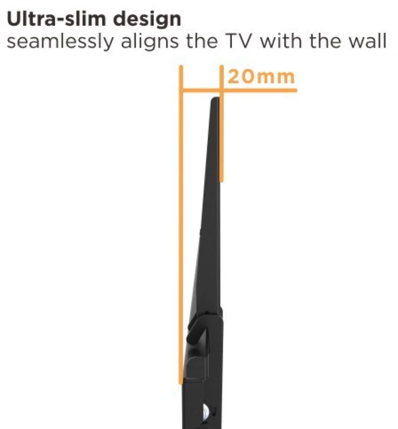 POWERTECH επιτοίχια βάση PT-1127 για τηλεόραση 32"-70", έως 45kg
