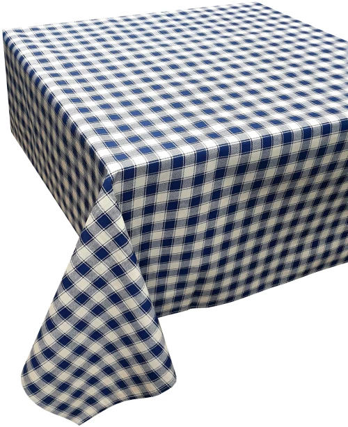 Τραπεζομάντηλο ΚΟΜΒΟΣ Καρό Polycotton Design-1 Blue 140x180