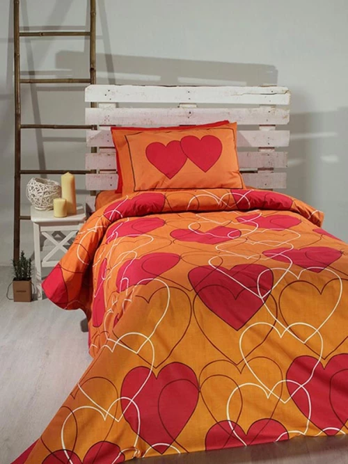Σετ Σεντόνια Cotton Feelings Εμπριμέ Μονό 160Χ260 Sunshine Orange- p152-187-910-orange