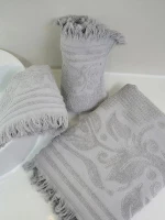 Πετσέτα Sunshine Κρόσι 6 Light Grey 520γρ/μ²  Χειρός 40X60 - 111-150-lgrey