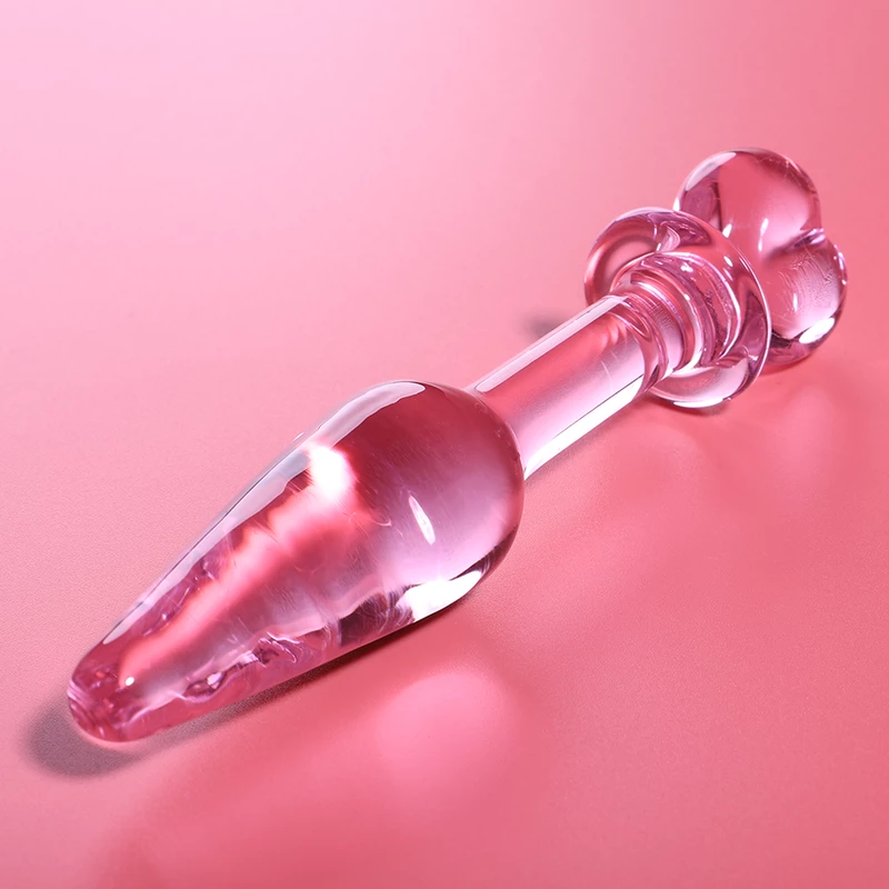 NEBULA SERIES BY IBIZA' - MODEL 7 ANAL PLUG BOROSILICATE GLASS 13.5 X 3 CM PINK