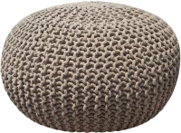 Πουφ Macrame ΚΟΜΒΟΣ με εσωτερικη γέμιση 70x70x45 Beige