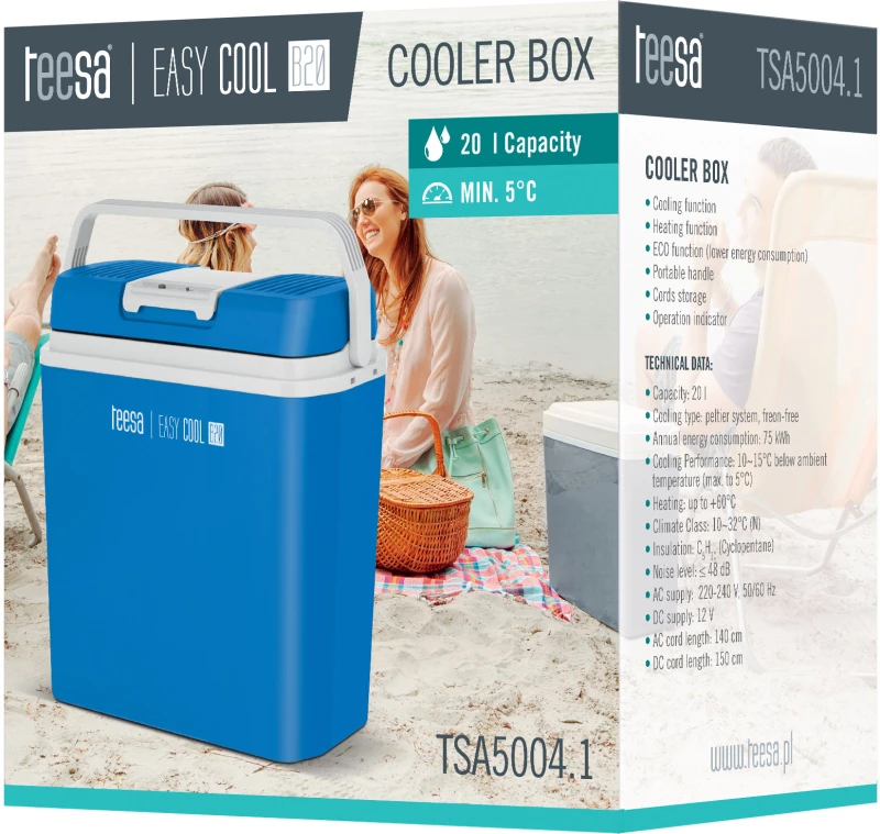 Φορητό ψυγείο Teesa Easy Cool B20 με λειτουργία θέρμανσης 20L