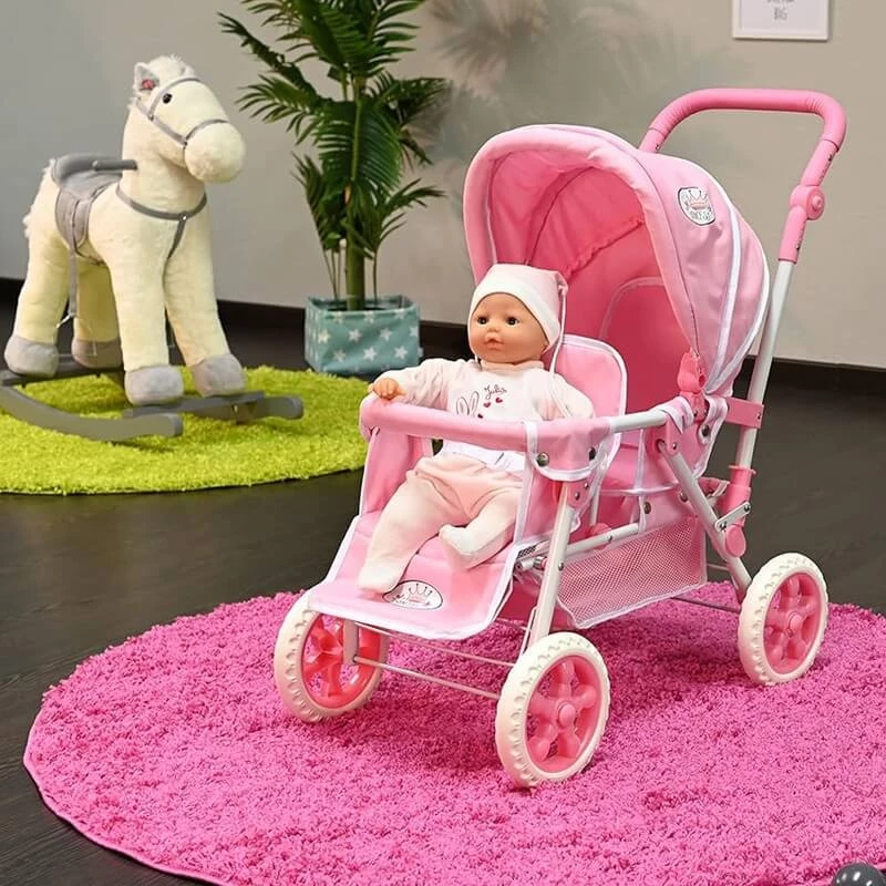 Καρότσι Κούκλας για Δίδυμα Big Twin Princess White Rose - Knorrtoys (16638)