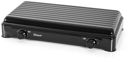 Zilan Διπλή Εστία Υγραερίου Εμαγιέ Μαύρη ZLN0025-BLK