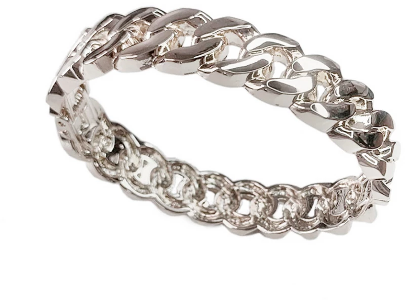 Βραχιόλι Μεταλλικό, 21cm,, Ασημί, 2012-159A | Karma Fashion