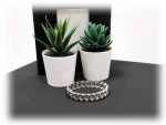 Βραχιόλι Μεταλλικό, 21cm,, Ασημί, 2012-159A | Karma Fashion