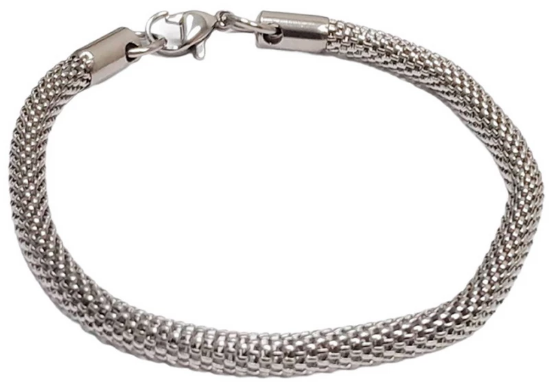 Βραχιόλι Ατσάλι 304, 21cm, αλυσίδα, Ασημί, 2012-133A | Karma Fashion