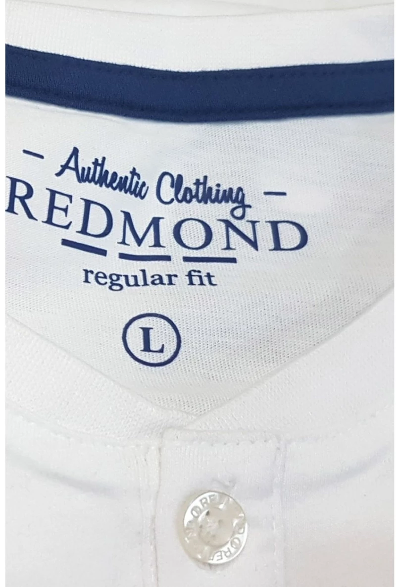 REDMOND Ανδρικό λευκό κοντομάνικο T-Shirt 221930650 0