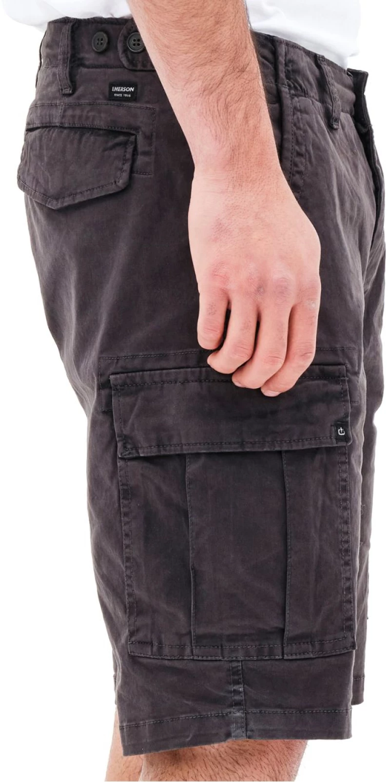EMERSON Ανδρική ελαστική cargo βερμούδα 231.EM47.95  EBONY