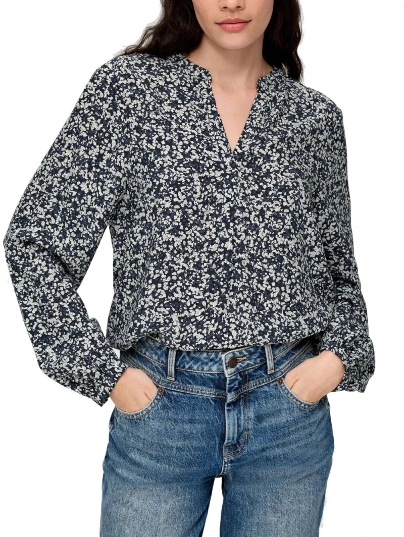 S.OLIVER Γυναικεία navy μακρυμάνικη μπλούζα 2134304.59A6 Navy