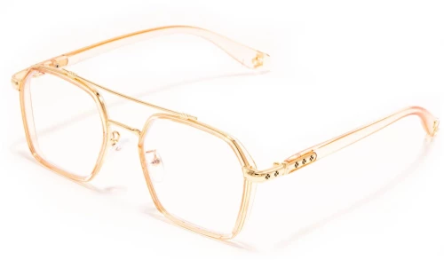Olympus Blue Light Glasses Solon Gold Unisex Γυαλιά Οθόνης σε Χρυσό Χρώμα και Γεωμετρικό Φακό