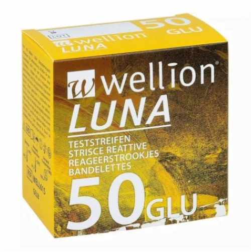 Wellion LUNA Test Strips GLU 50 Ανταλλακτικές Ταινίες Μέτρησης Γλυκόζης συμβατές με τους Μετρητές Wellion LUNA