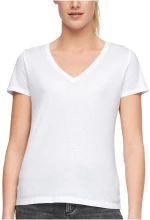 S.OLIVER Γυναικείο λευκό jersey T-shirt V 2058279-0100 White