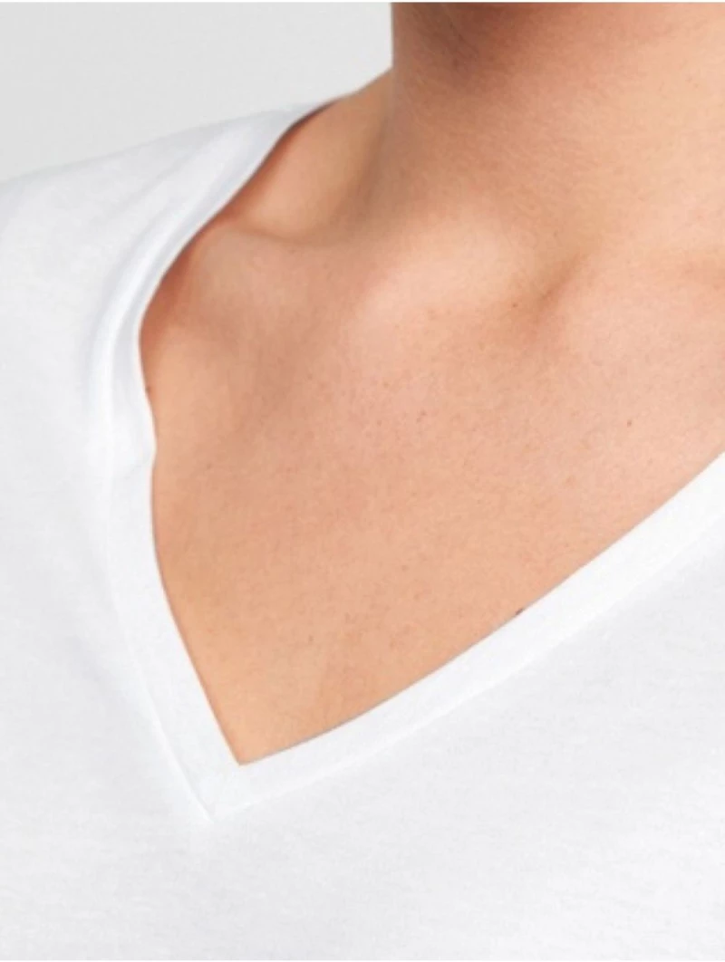 S.OLIVER Γυναικείο λευκό jersey T-shirt V 2058279-0100 White