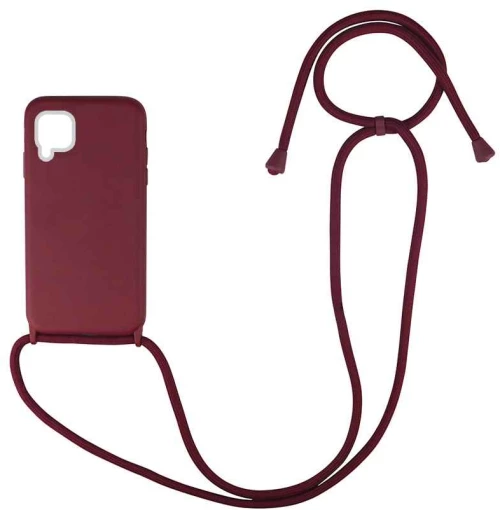 Θήκη Σιλικόνης με Κορδόνι CarryHang Huawei P40 Lite Μπορντώ - My Colors - Μπορντώ - P40 Lite