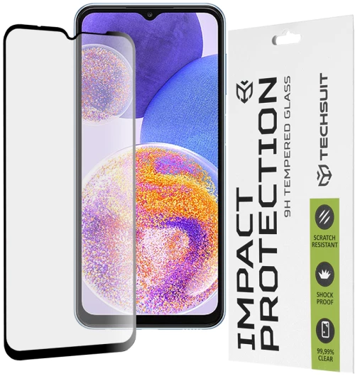 Techsuit - 111D Full Cover / Full Glue Glass - Samsung Galaxy A13 4G / M13 / A23 / A23 5G / F23 / M23 / M33 / F13 - Black