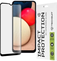 Techsuit - 111D Full Cover / Full Glue Glass - Samsung Galaxy A02s / A03 / A03s / A03 Core / A04e - Black