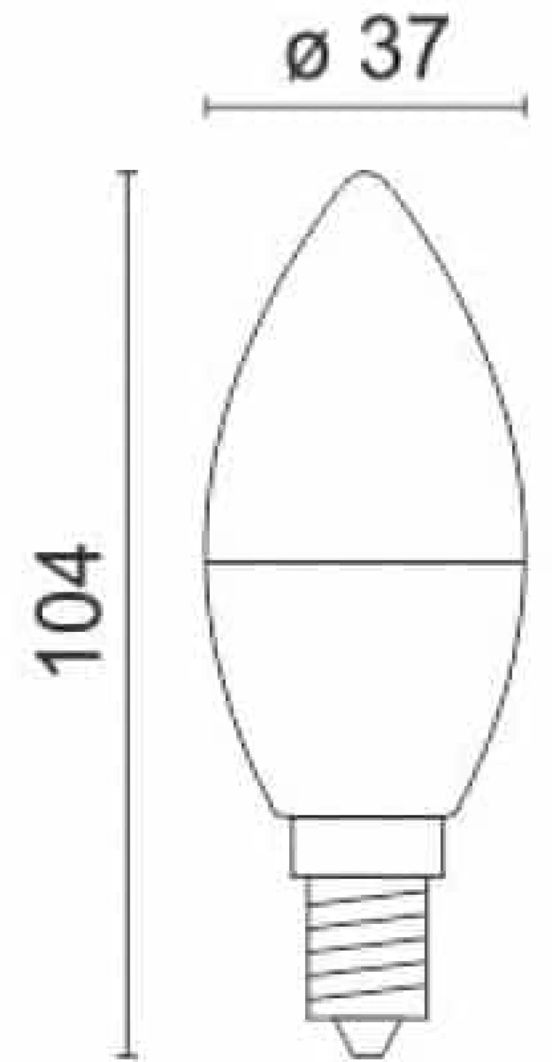 Spotlight Λαμπτήρας LED Κερί C35 E14 9W 720lm 6000k 210° (5790)