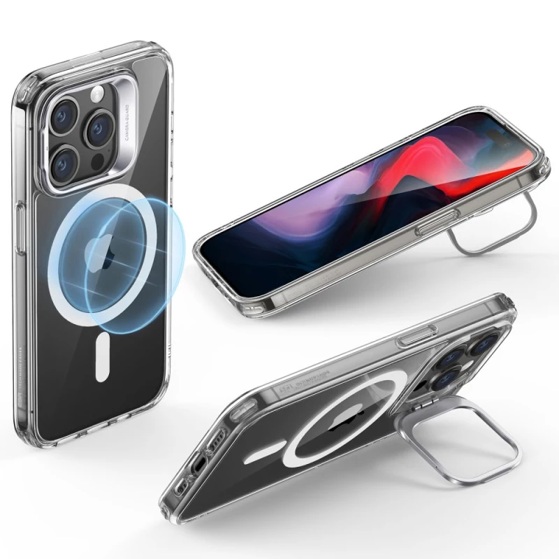 ESR Husa pentru iPhone 15 Pro - ESR Classic Hybrid HaloLock Kickstand - Clear 4894240176535