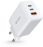 Wall Charger 65W 2x USB-C PD + QC3.0 USB Tech-Protect C65W white