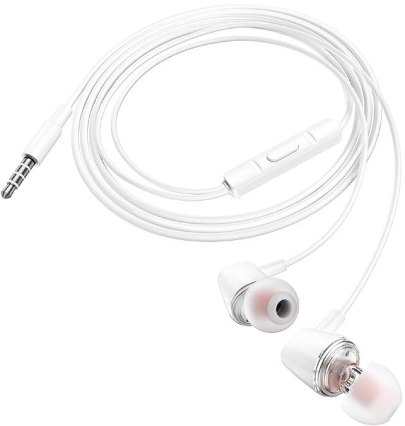 HOCO M107 DISCOVERER ΑΚΟΥΣΤΙΚΑ HANDSFREE, ΛΕΥΚΟ