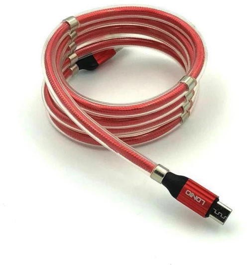 LDNIO ΚΑΛΩΔΙΟ ΦΟΡΤΙΣΗΣ LS491 ΜΕ ΜΑΓΝΗΤΕΣ, LIGHTNING, ΚΟΚΚΙΝΟ