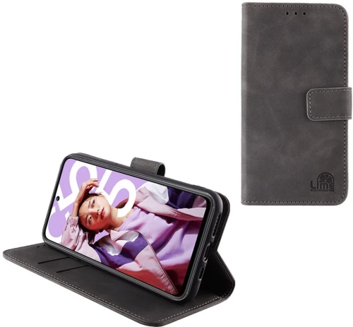 LIME ΘΗΚΗ REALME C55 6.72" ESSENTIAL MAGNET BOOK STAND CLIP GREY