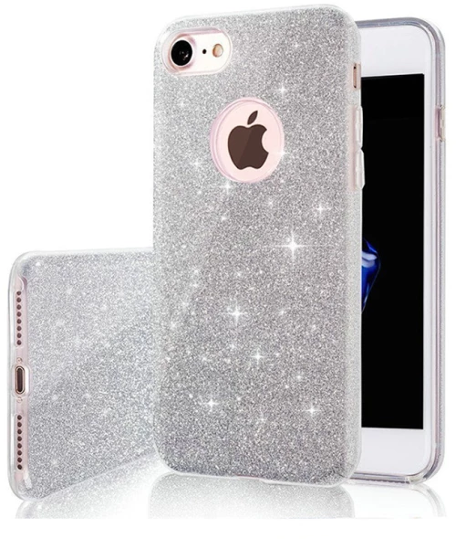 Glitter 3in1 case for Samsung Galaxy S21 silver