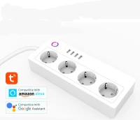 TUYA Έξυπνη υποδοχή Wi-Fi με 4 υποδοχές και 4 θύρες USB