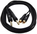 Bridgecable TPC-014A Καλώδιο Ήχου 2x Jack 6,3mm mono male - 2x RCA male, 3.0m