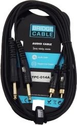 Bridgecable TPC-014A Καλώδιο Ήχου 2x Jack 6,3mm mono male - 2x RCA male, 3.0m