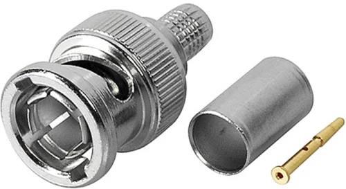 Connector DeTech, BNC M, Straight, RG6, 75Ohm, 10 pcs. - 17169