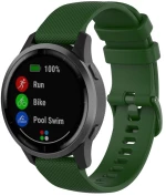 Texture Λουράκι Σιλικόνης για Garmin Vivoactive 4/Forerunner 255 (fits all 22mm) - Army Green OEM