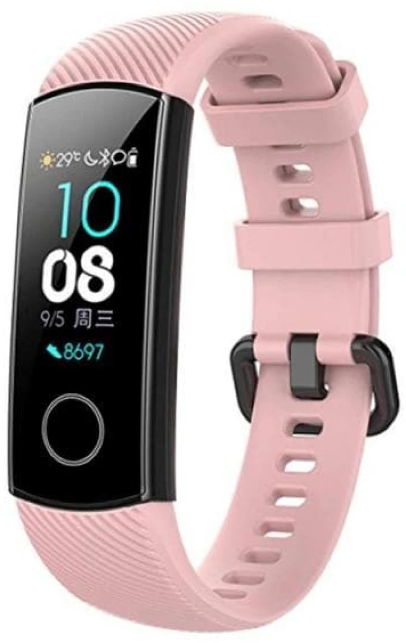 Λουράκι Σιλικόνης για Huawei Honor Band 4/ 5 (95.6mm +124.8mm) Ροζ OEM