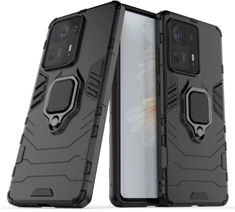 Ring Armor Case Προστατευτική Θήκη Με Ring Holder Και Kickstand Για Xiaomi Mix 4 - Μαύρο OEM